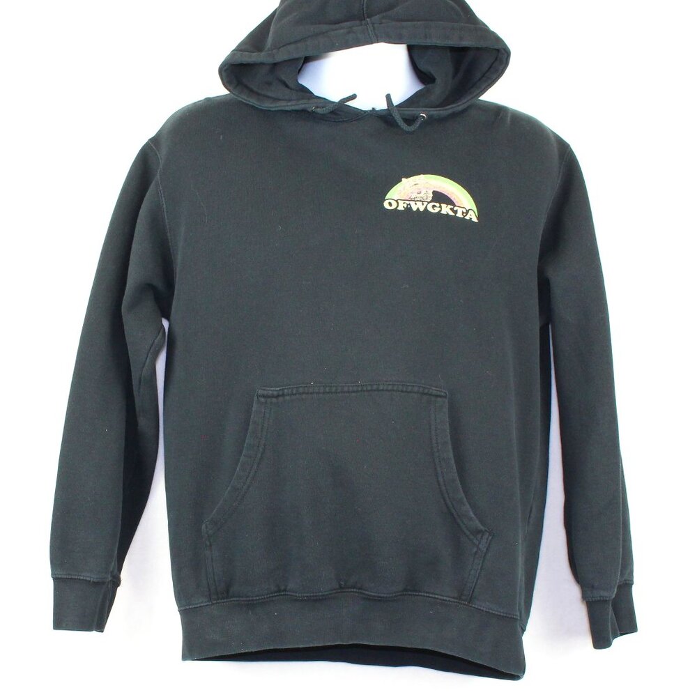 OFWGTKA Odd Future Wolf Gang Cat Rainbow Streetwear Graphic Hoodie Mens Small - Picture 2 of 9